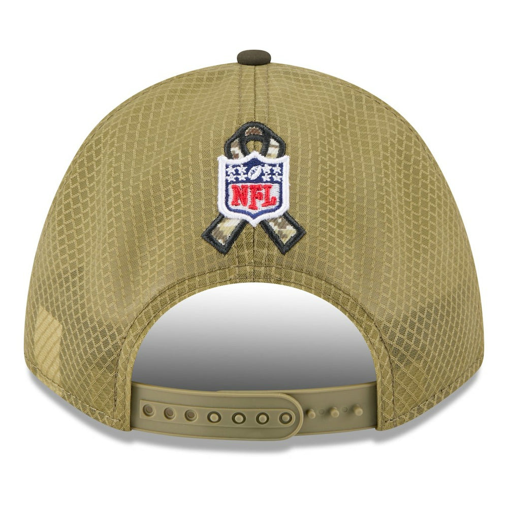 Detroit Lions New Era Youth 2025 Salute to Service 9FORTY A-Frame Adjustable Hat - Green/Dark Green - NFL