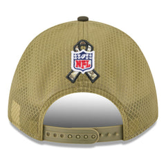Detroit Lions New Era Youth 2025 Salute to Service 9FORTY A-Frame Adjustable Hat - Green/Dark Green - NFL