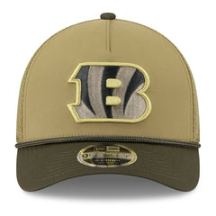 Cincinnati Bengals New Era Youth 2025 Salute to Service 9FORTY A-Frame Adjustable Hat - Green/Dark Green - NFL