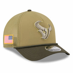 Houston Texans New Era Youth 2025 Salute to Service 9FORTY A-Frame Adjustable Hat - Green/Dark Green - NFL