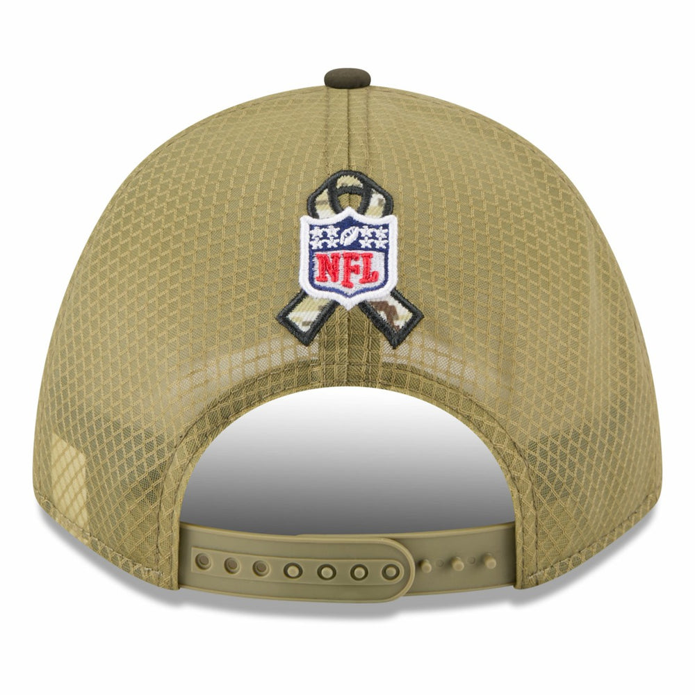 Houston Texans New Era Youth 2025 Salute to Service 9FORTY A-Frame Adjustable Hat - Green/Dark Green - NFL
