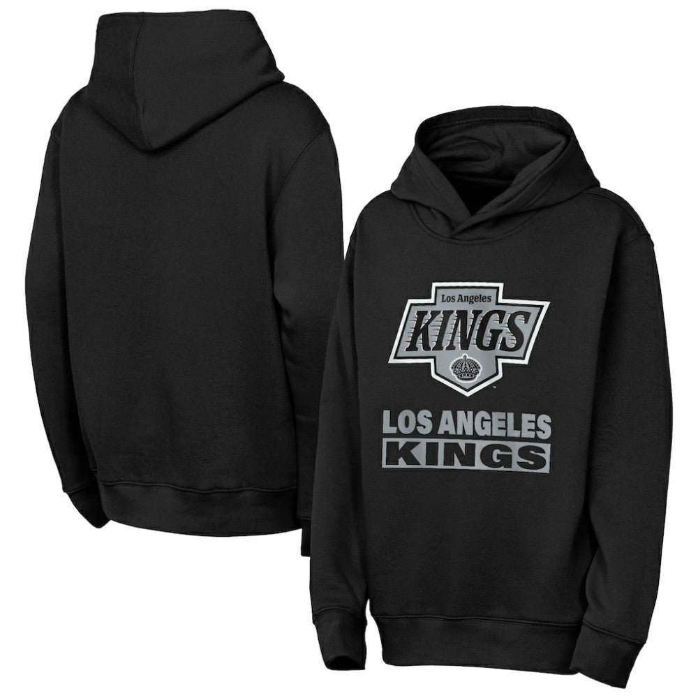 Los Angeles Kings Outerstuff Youth Back to Basics Hoodie - Black | NHL on sale