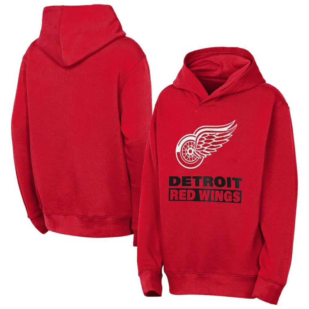 Detroit Red Wings Outerstuff Youth Back to Basics Hoodie - Red | NHL Clearance