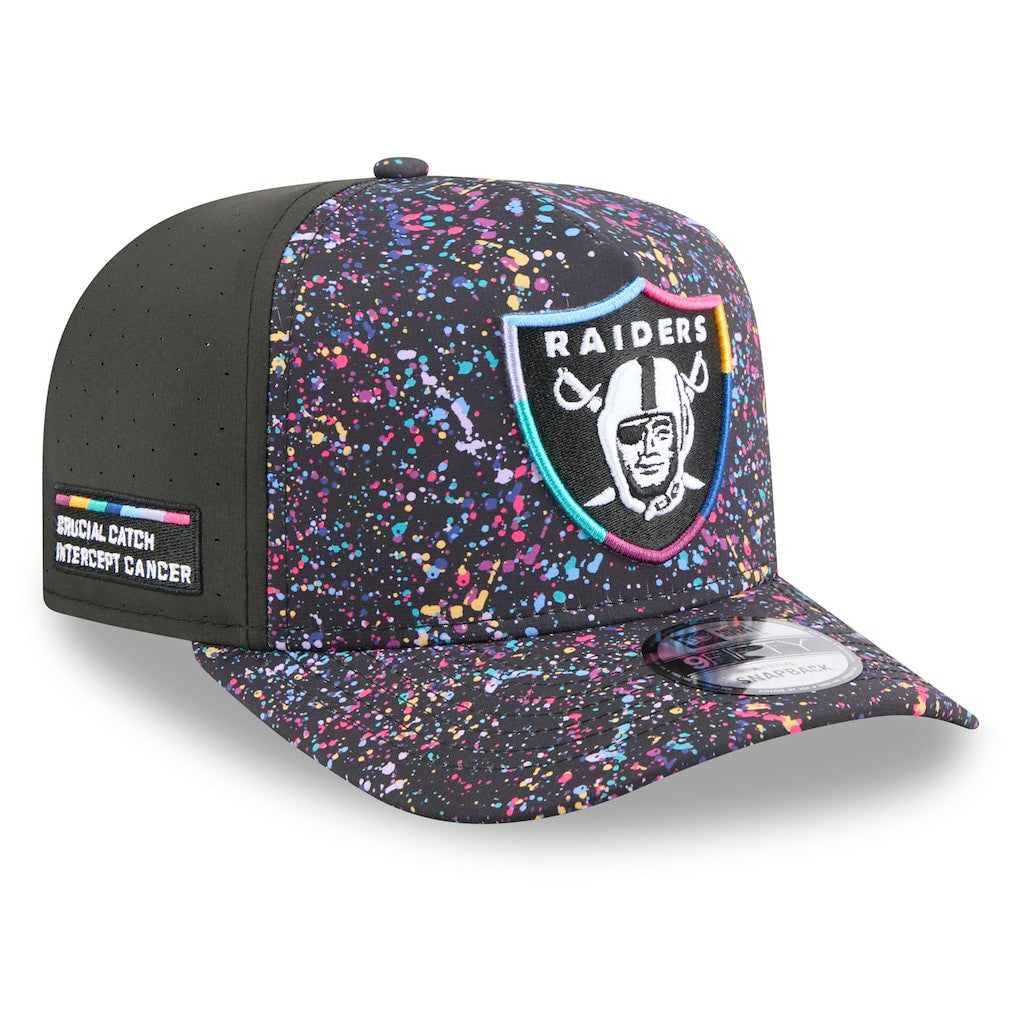 Las Vegas Raiders New Era 2025 NFL Crucial Catch A-Frame 9FIFTY Snapback Hat - Black - NFL