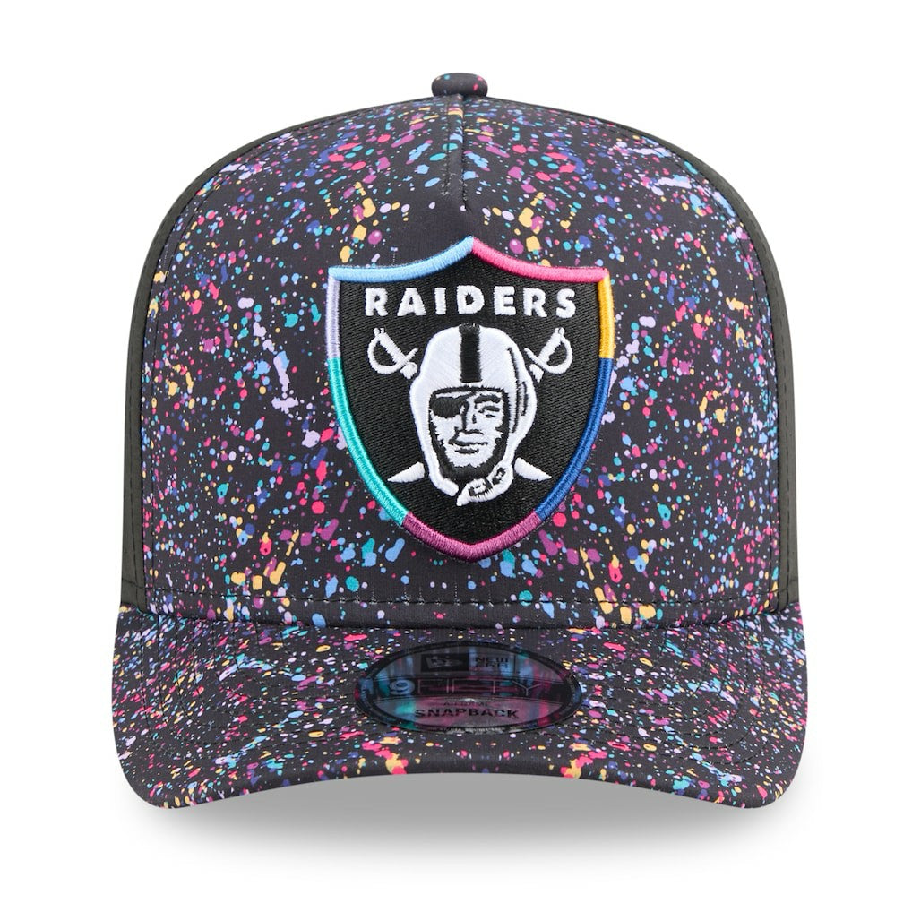Las Vegas Raiders New Era 2025 NFL Crucial Catch A-Frame 9FIFTY Snapback Hat - Black - NFL