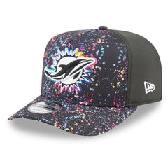 Miami Dolphins New Era 2025 NFL Crucial Catch A-Frame 9FIFTY Snapback Hat - Black - NFL