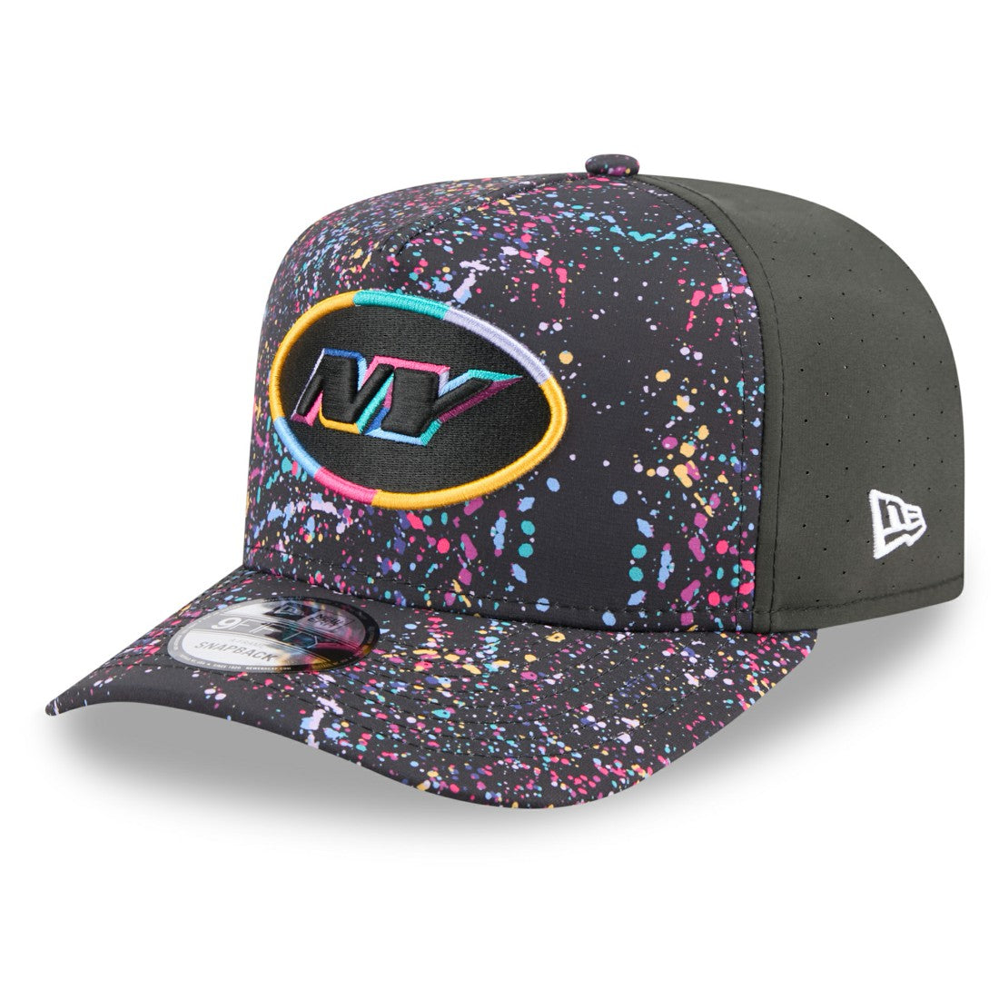 New York Jets New Era 2025 NFL Crucial Catch A-Frame 9FIFTY Snapback Hat - Black - NFL