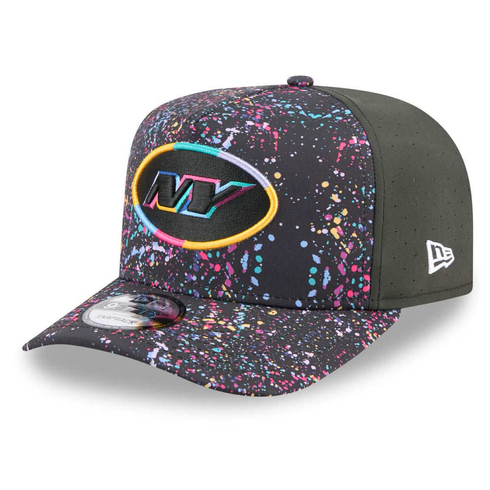New York Jets New Era 2025 NFL Crucial Catch A-Frame 9FIFTY Snapback Hat - Black - NFL