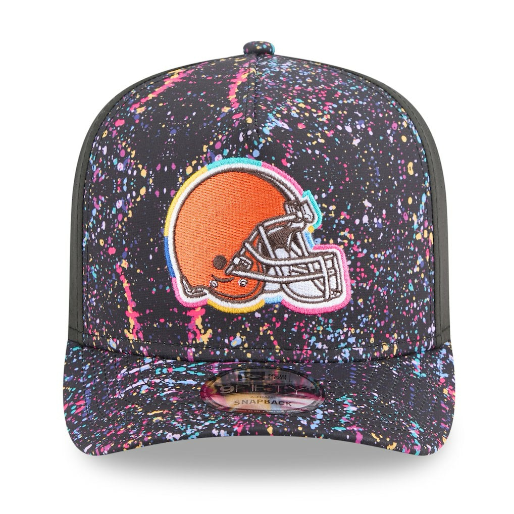 Cleveland Browns New Era 2025 NFL Crucial Catch A-Frame 9FIFTY Snapback Hat - Black - NFL