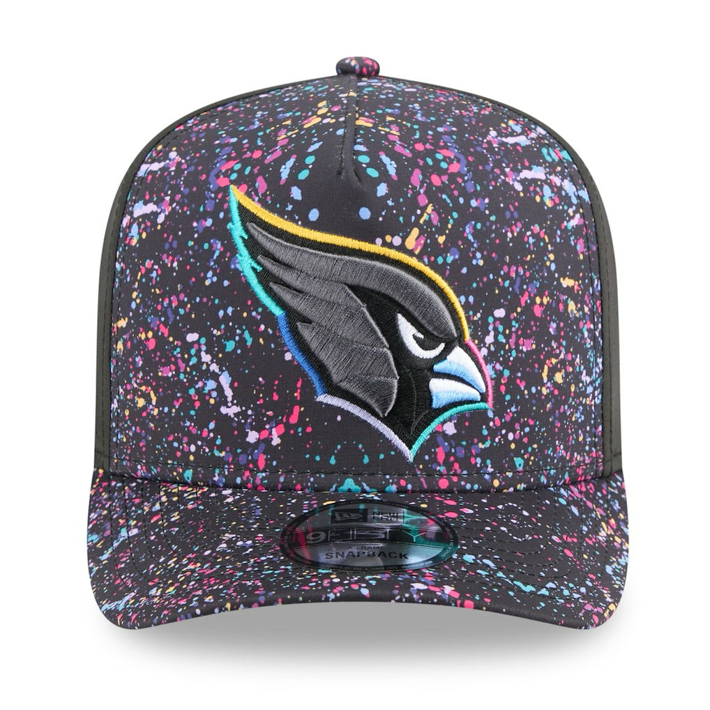 Arizona Cardinals New Era 2025 NFL Crucial Catch A-Frame 9FIFTY Snapback Hat - Black - NFL