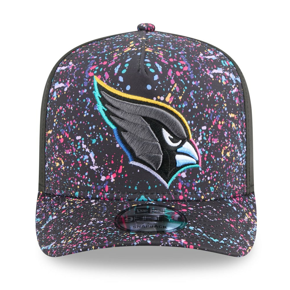 Arizona Cardinals New Era 2025 NFL Crucial Catch A-Frame 9FIFTY Snapback Hat - Black - NFL