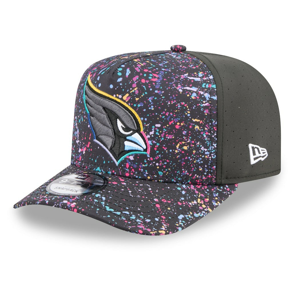 Arizona Cardinals New Era 2025 NFL Crucial Catch A-Frame 9FIFTY Snapback Hat - Black - NFL