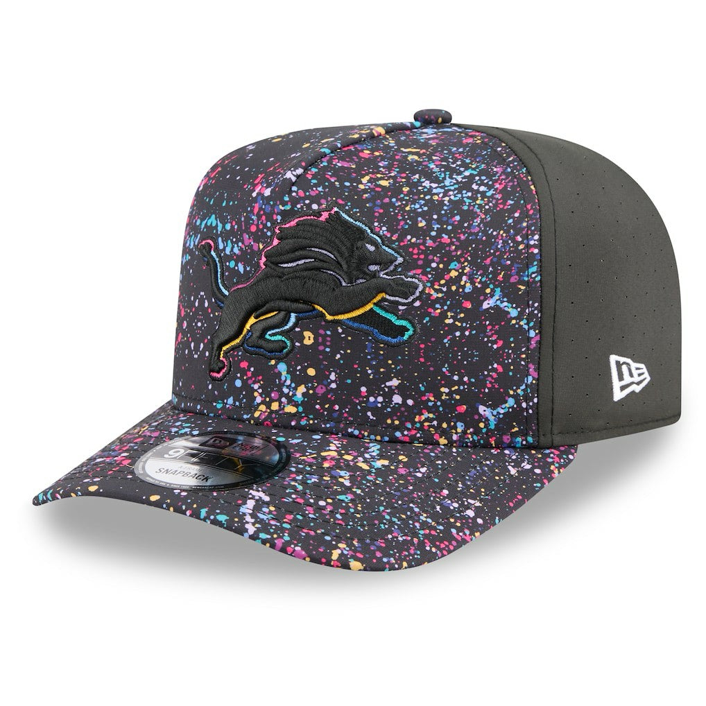 Detroit Lions New Era 2025 NFL Crucial Catch A-Frame 9FIFTY Snapback Hat - Black - NFL