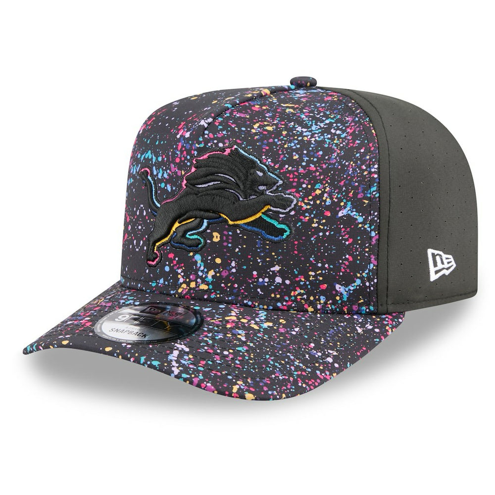 Detroit Lions New Era 2025 NFL Crucial Catch A-Frame 9FIFTY Snapback Hat - Black - NFL