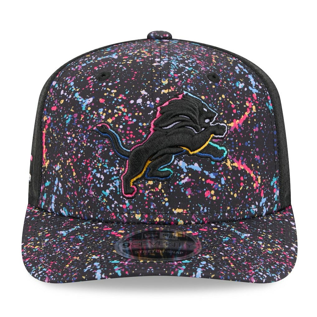 Detroit Lions New Era 2025 NFL Crucial Catch 9SEVENTY Adjustable Hat - Black - NFL