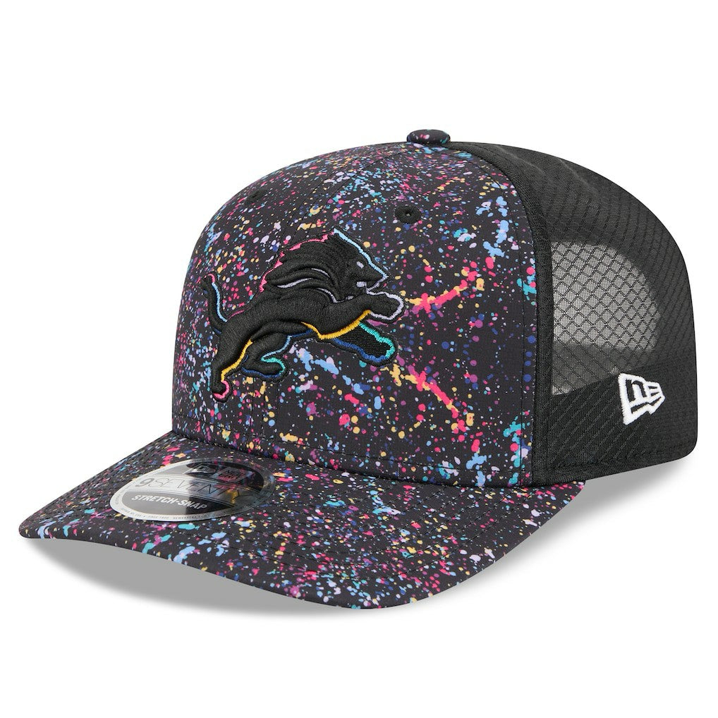 Detroit Lions New Era 2025 NFL Crucial Catch 9SEVENTY Adjustable Hat - Black - NFL