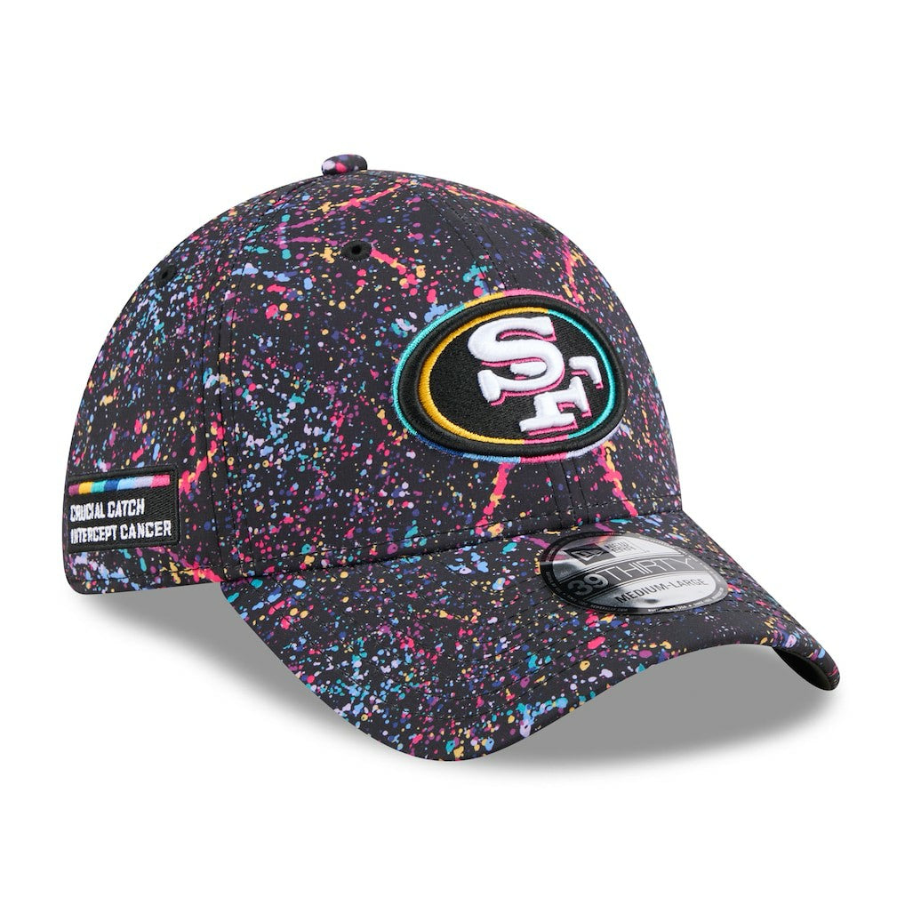 San Francisco 49ers New Era 2025 NFL Crucial Catch 39THIRTY Flex Hat - Black - NFL