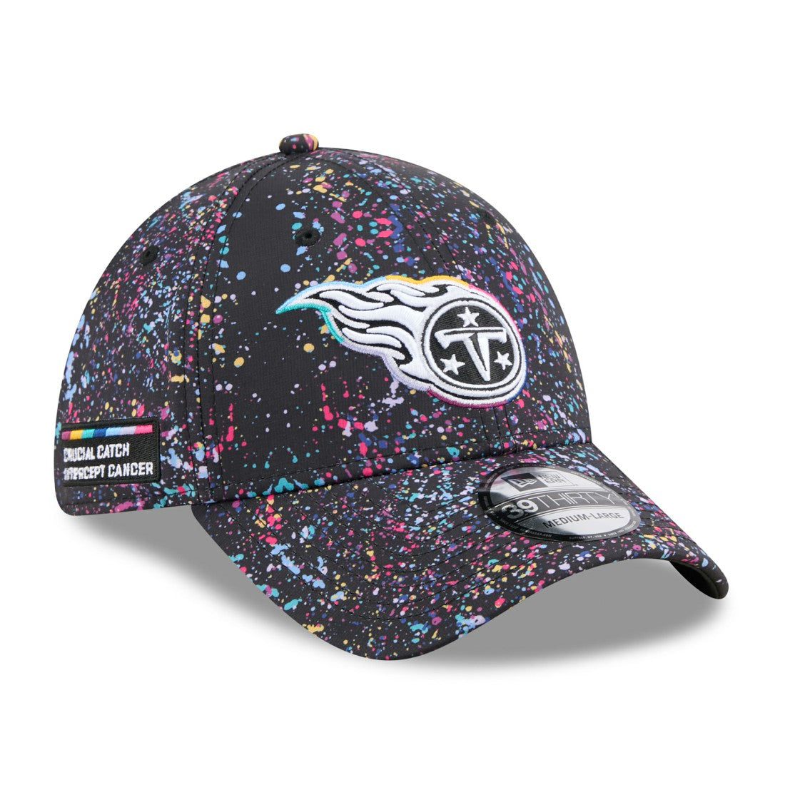 Tennessee Titans New Era 2025 NFL Crucial Catch 39THIRTY Flex Hat - Black - NFL
