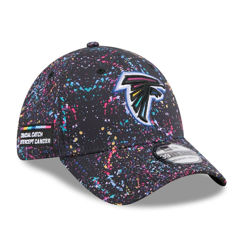 Atlanta Falcons New Era 2025 NFL Crucial Catch 39THIRTY Flex Hat - Black - NFL