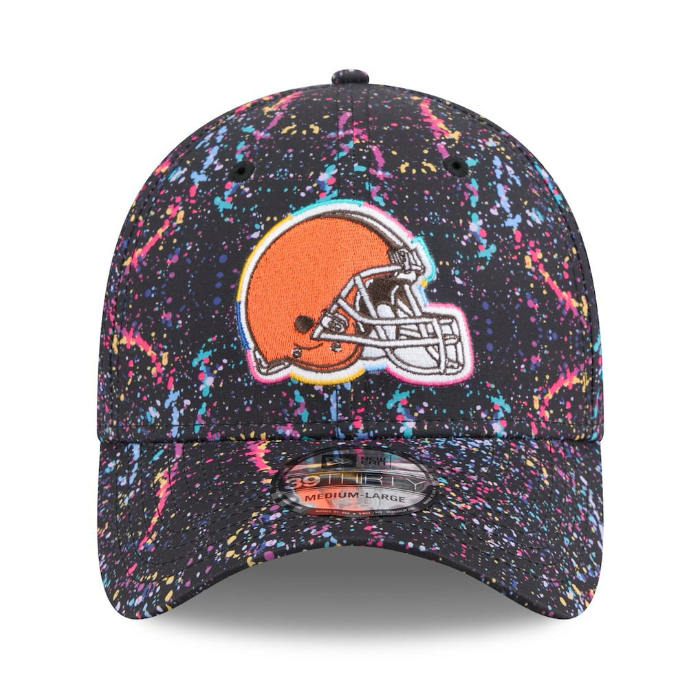 Cleveland Browns New Era 2025 NFL Crucial Catch 39THIRTY Flex Hat - Black - NFL