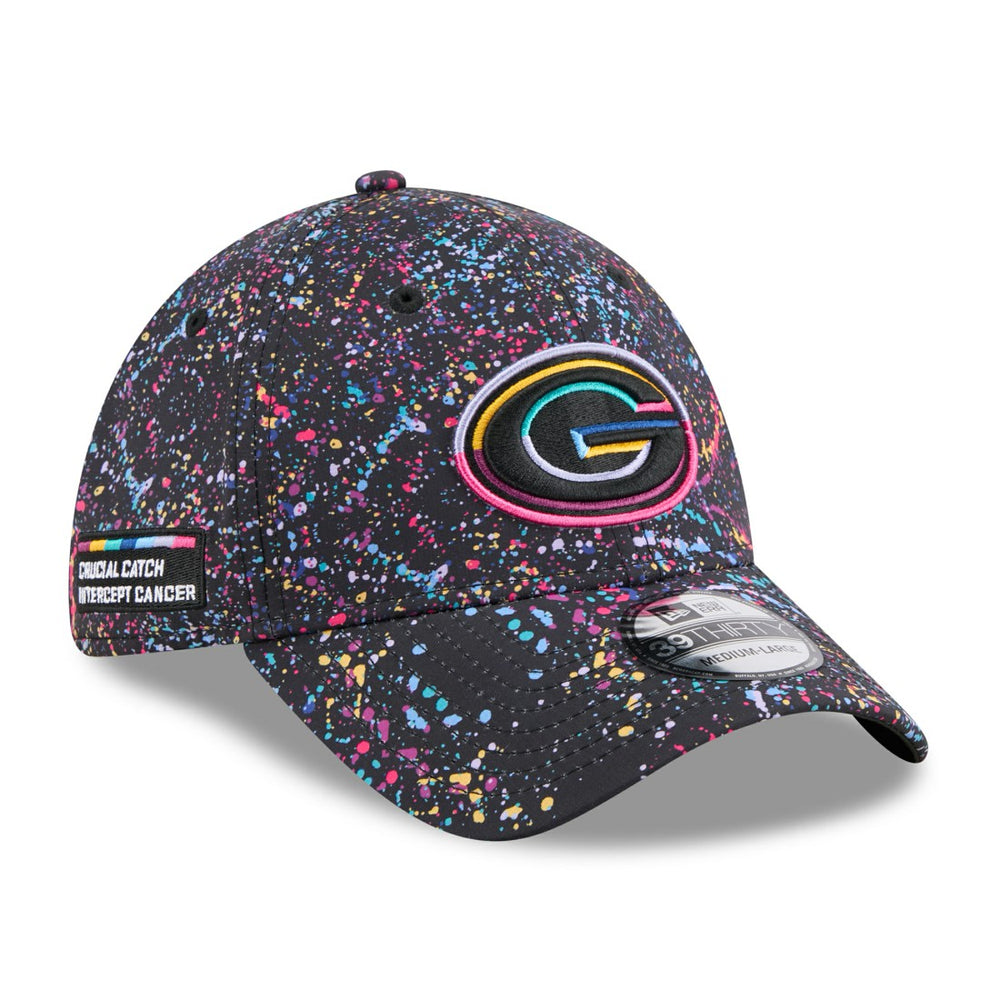 Green Bay Packers New Era 2025 NFL Crucial Catch 39THIRTY Flex Hat - Black - NFL