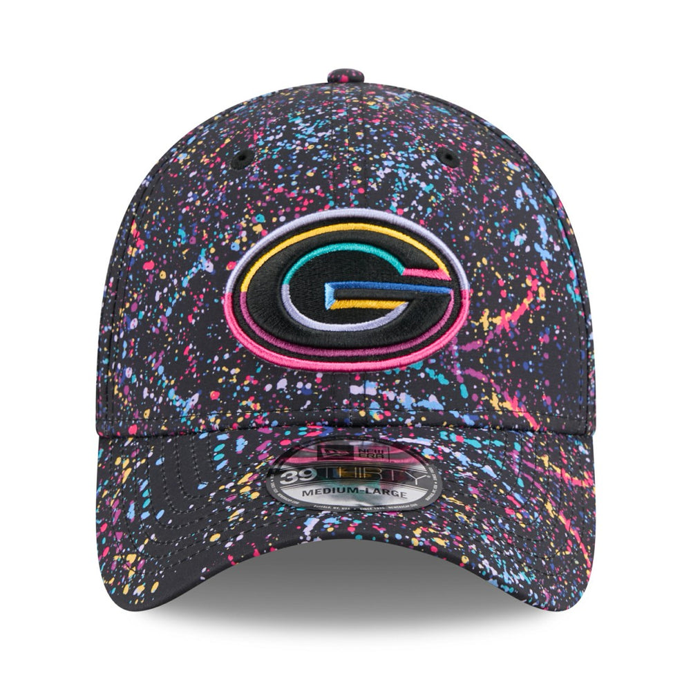 Green Bay Packers New Era 2025 NFL Crucial Catch 39THIRTY Flex Hat - Black - NFL