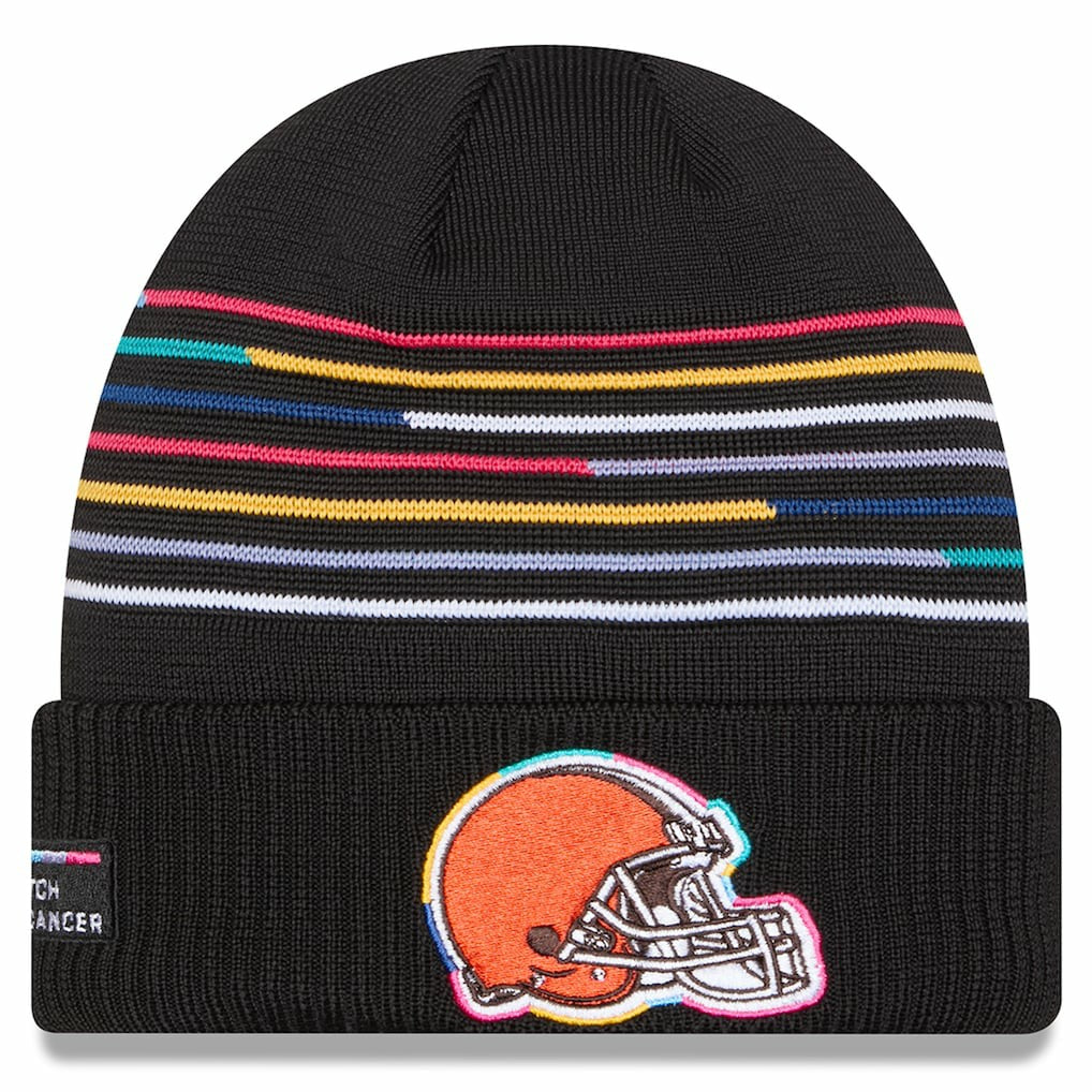Cleveland Browns New Era 2025 NFL Crucial Catch Cuffed Knit Hat - Black - NFL