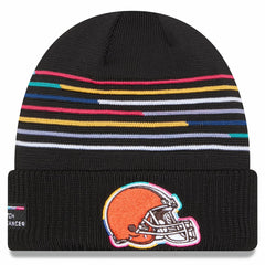 Cleveland Browns New Era 2025 NFL Crucial Catch Cuffed Knit Hat - Black - NFL