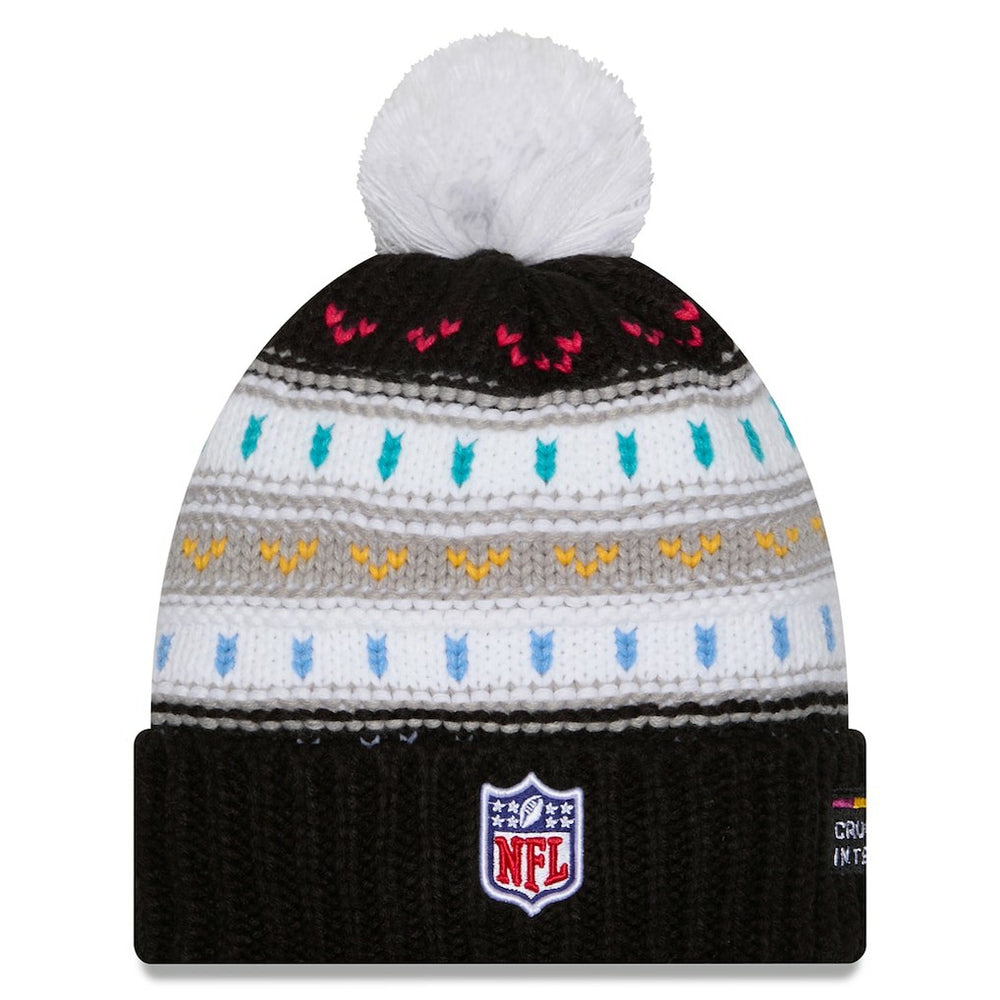 Atlanta Falcons New Era Women's 2025 NFL Crucial Catch Cuffed Knit Hat with Pom - Black - NFL