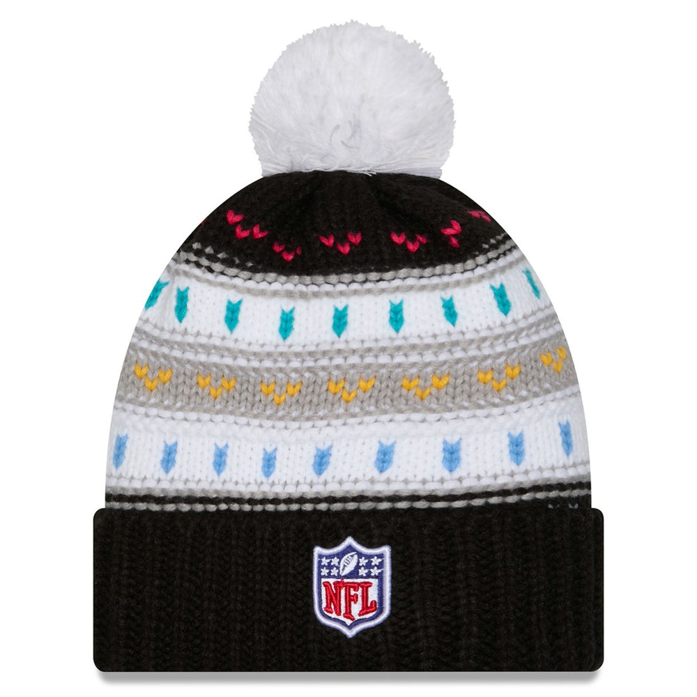 Tennessee Titans New Era Women's 2025 NFL Crucial Catch Cuffed Knit Hat with Pom - Black - NFL