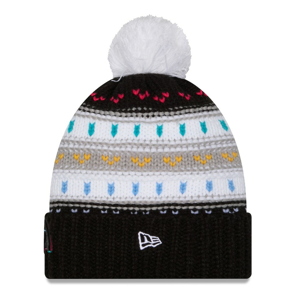 Los Angeles Rams New Era Women's 2025 NFL Crucial Catch Cuffed Knit Hat with Pom - Black - NFL