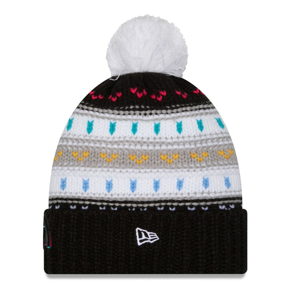 Los Angeles Rams New Era Women's 2025 NFL Crucial Catch Cuffed Knit Hat with Pom - Black - NFL