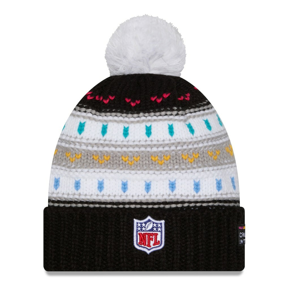 Los Angeles Rams New Era Women's 2025 NFL Crucial Catch Cuffed Knit Hat with Pom - Black - NFL
