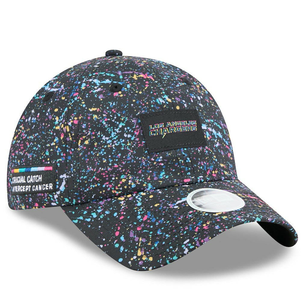Los Angeles Chargers New Era Women's 2025 NFL Crucial Catch Pony Tail Adjustable Hat - Black - NFL
