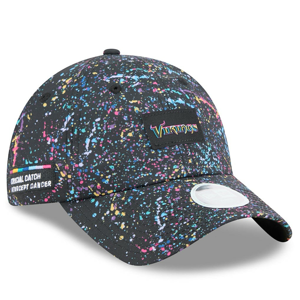 Minnesota Vikings New Era Women's 2025 NFL Crucial Catch Pony Tail Adjustable Hat - Black - NFL
