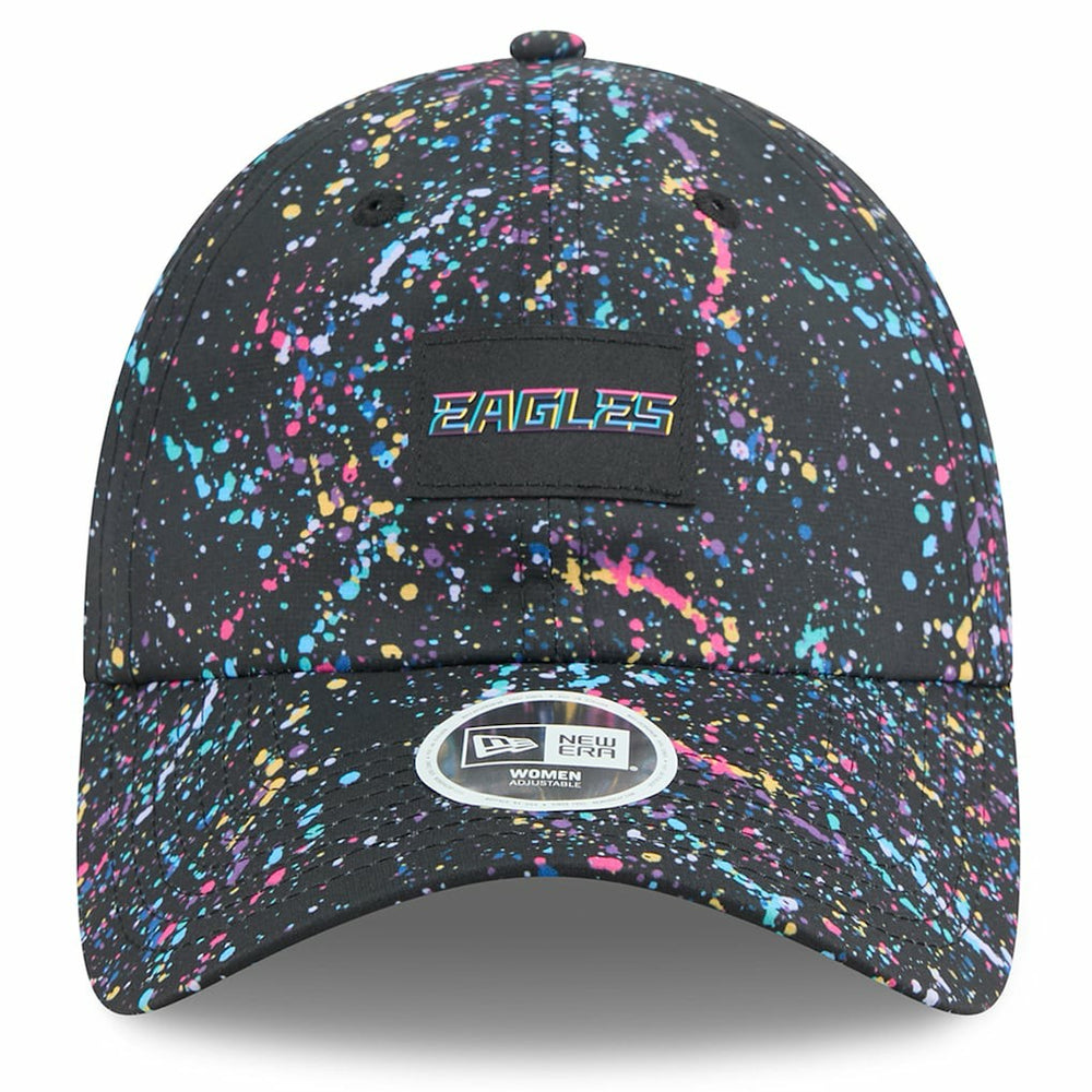 Philadelphia Eagles New Era Women's 2025 NFL Crucial Catch Pony Tail Adjustable Hat - Black - NFL