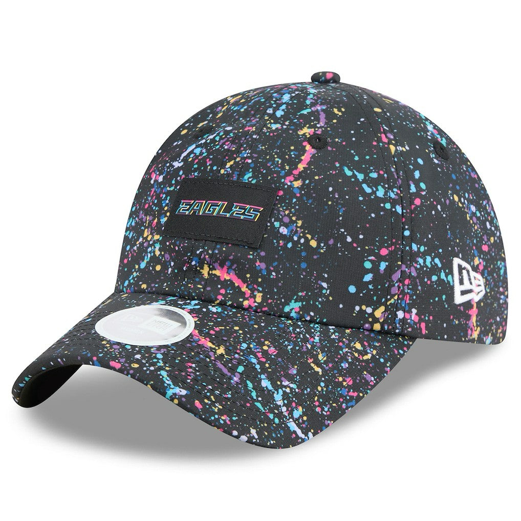 Philadelphia Eagles New Era Women's 2025 NFL Crucial Catch Pony Tail Adjustable Hat - Black - NFL
