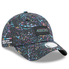 San Francisco 49ers New Era Women's 2025 NFL Crucial Catch Pony Tail Adjustable Hat - Black - NFL