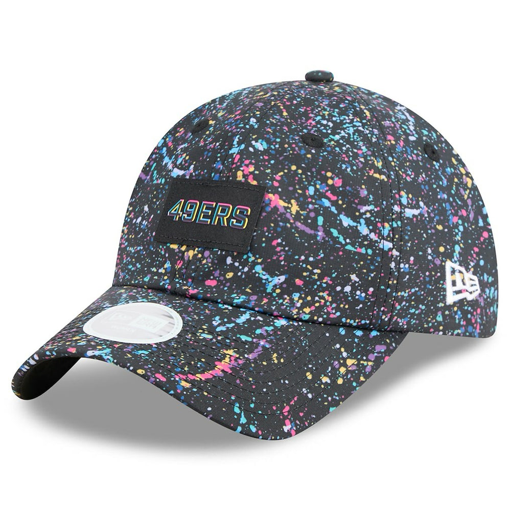 San Francisco 49ers New Era Women's 2025 NFL Crucial Catch Pony Tail Adjustable Hat - Black - NFL