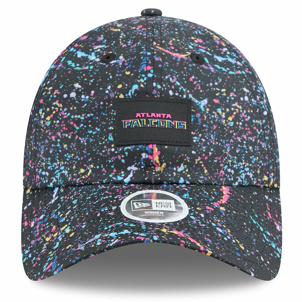 Atlanta Falcons New Era Women's 2025 NFL Crucial Catch Pony Tail Adjustable Hat - Black - NFL