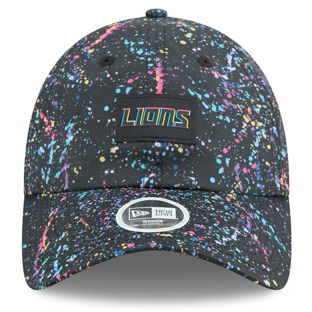 Detroit Lions New Era Women's 2025 NFL Crucial Catch Pony Tail Adjustable Hat - Black - NFL