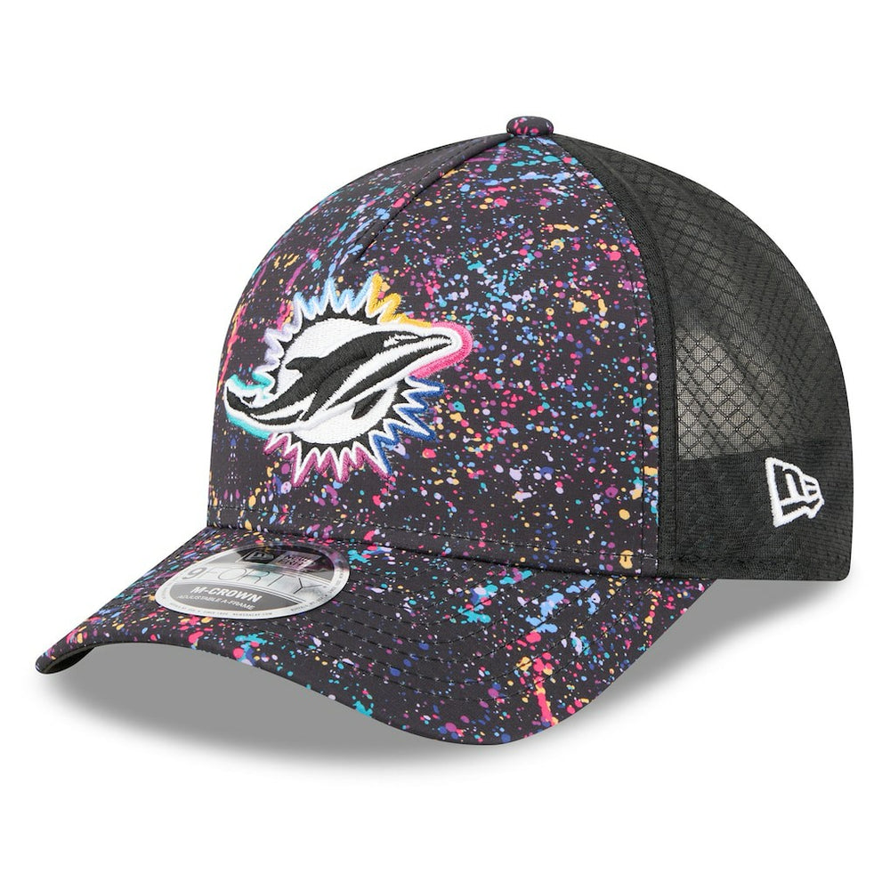 Miami Dolphins New Era Youth 2025 NFL Crucial Catch 9FORTY Adjustable Hat - Black - NFL