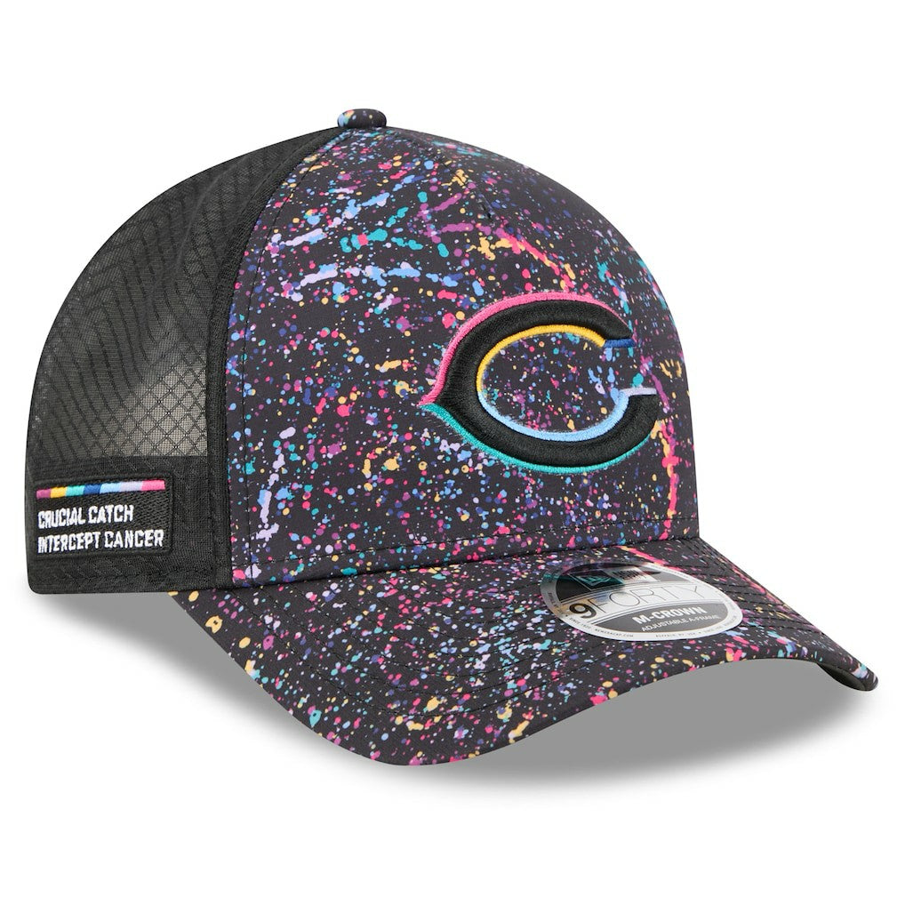 Chicago Bears New Era Youth 2025 NFL Crucial Catch 9FORTY Adjustable Hat - Black - NFL