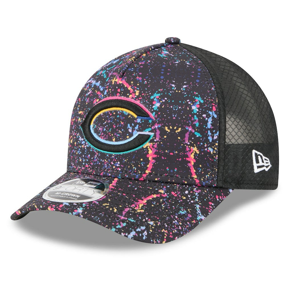 Chicago Bears New Era Youth 2025 NFL Crucial Catch 9FORTY Adjustable Hat - Black - NFL