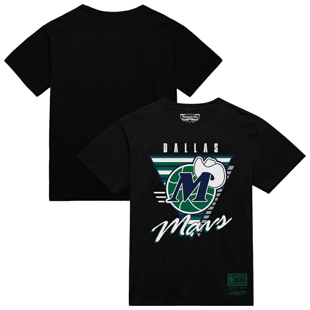 Mitchell & Ness Dallas Mavericks Worldwide Collection Tri-Logo T-Shirt Black