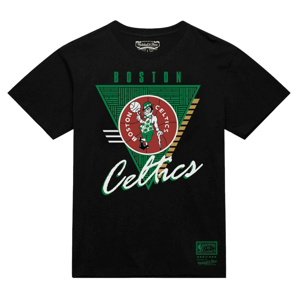 Mitchell & Ness Boston Celtics Worldwide Collection Tri-Logo T-Shirt Black