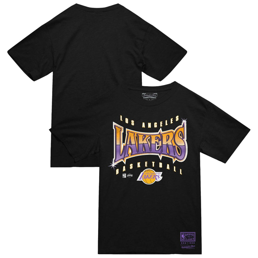 Mitchell & Ness Los Angeles Lakers Worldwide Collection Glow Up T-Shirt Black