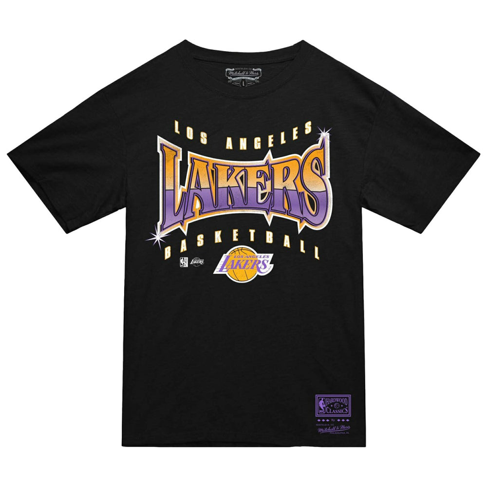 Mitchell & Ness Los Angeles Lakers Worldwide Collection Glow Up T-Shirt Black