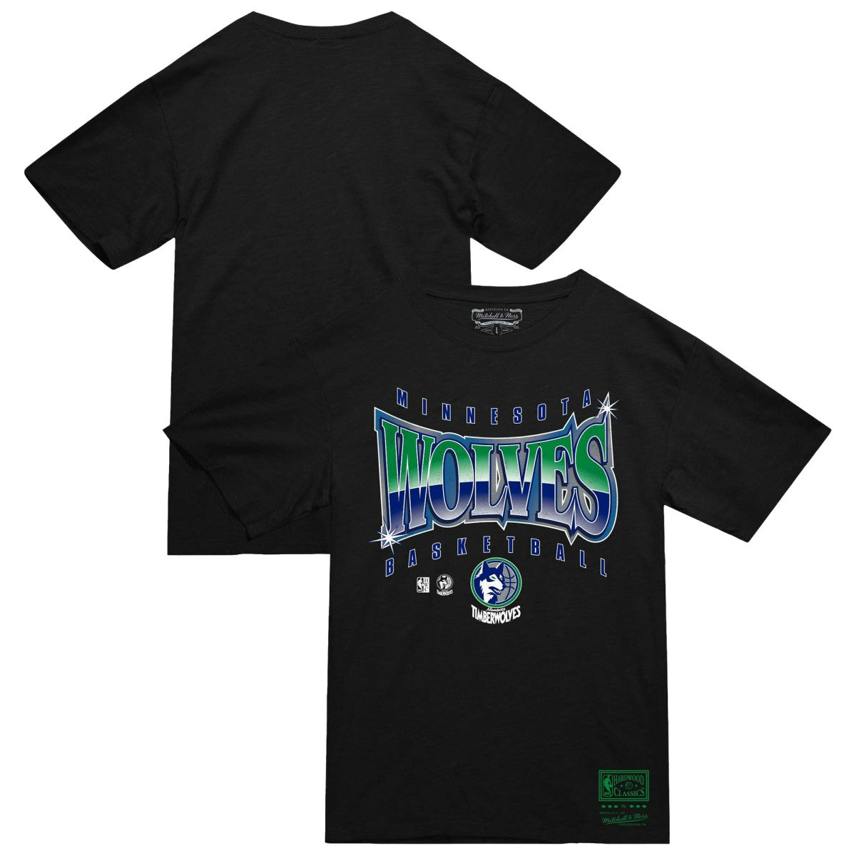 Mitchell & Ness Minnesota Timberwolves Worldwide Collection Glow Up T-Shirt Black