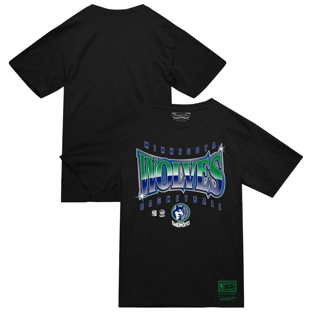 Mitchell & Ness Minnesota Timberwolves Worldwide Collection Glow Up T-Shirt Black